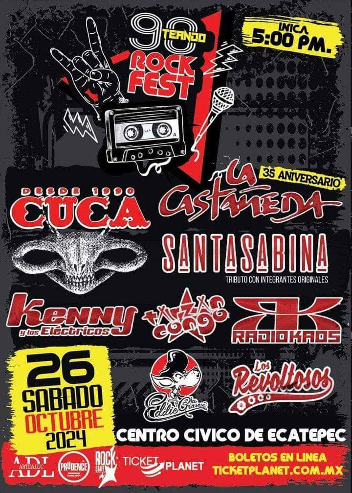 NOVENTEANDO ROCK FEST OCT 2024 CARTEL 1