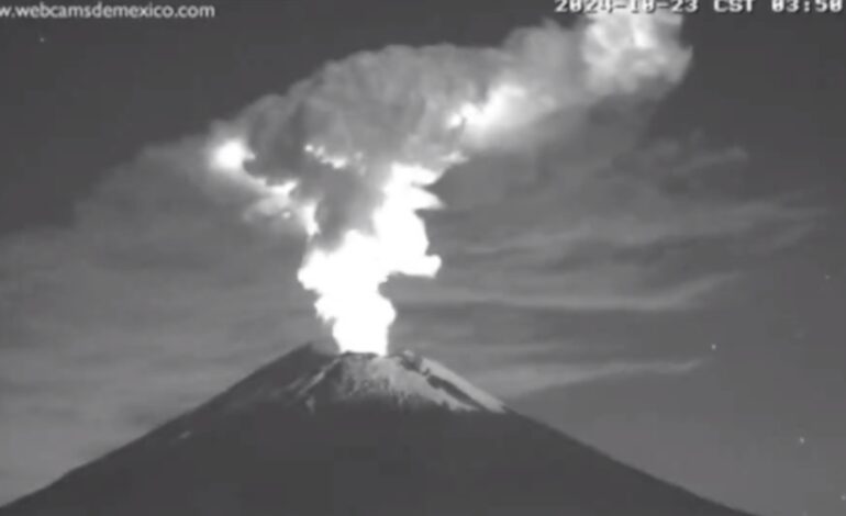 Volcán Popocatépetl emite fumarolas; alertan por posible caída de ceniza en CDMX