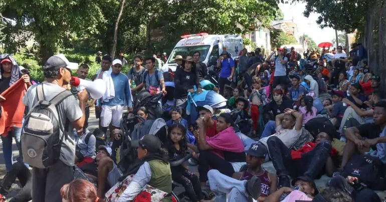 gn frena caravana migrante chiapas