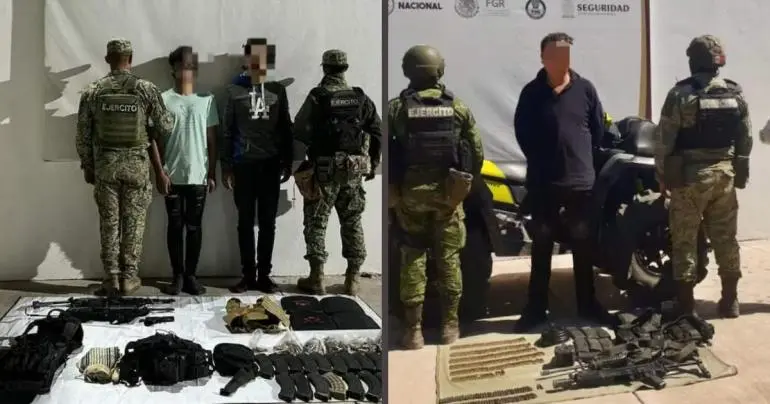 detienen a 3 hombres con armas en cuatrimotos en culiacan y cosala sinaloa