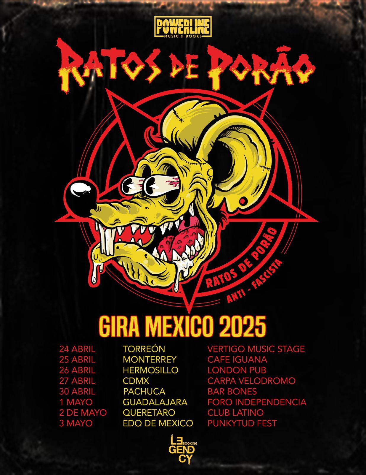 RATOS DE PORAO GIRA MEXICO ABRIL 2025 CARTEL