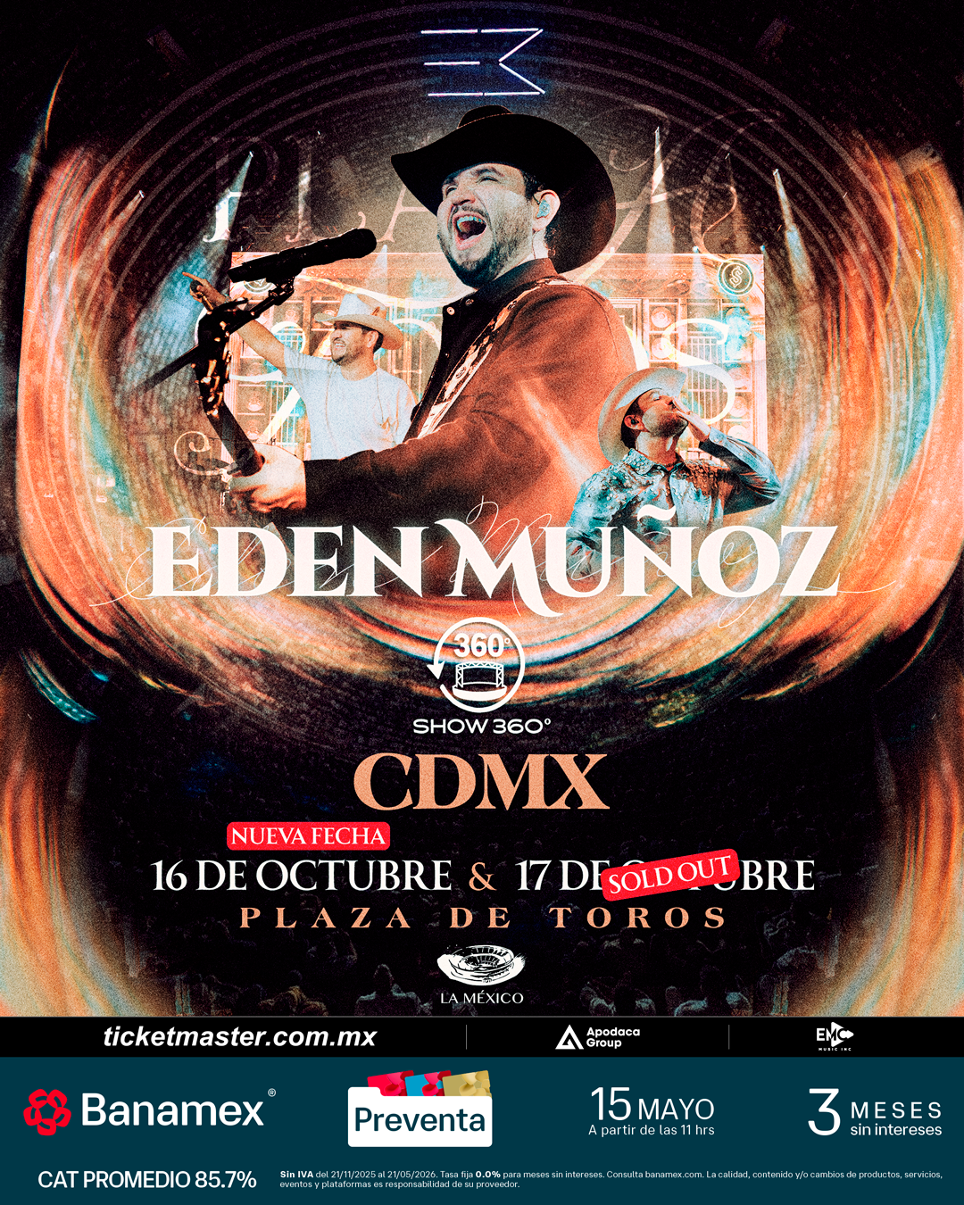 Edén Muñoz conquista la Plaza de Toros con sold out y anuncia una histórica segunda fecha