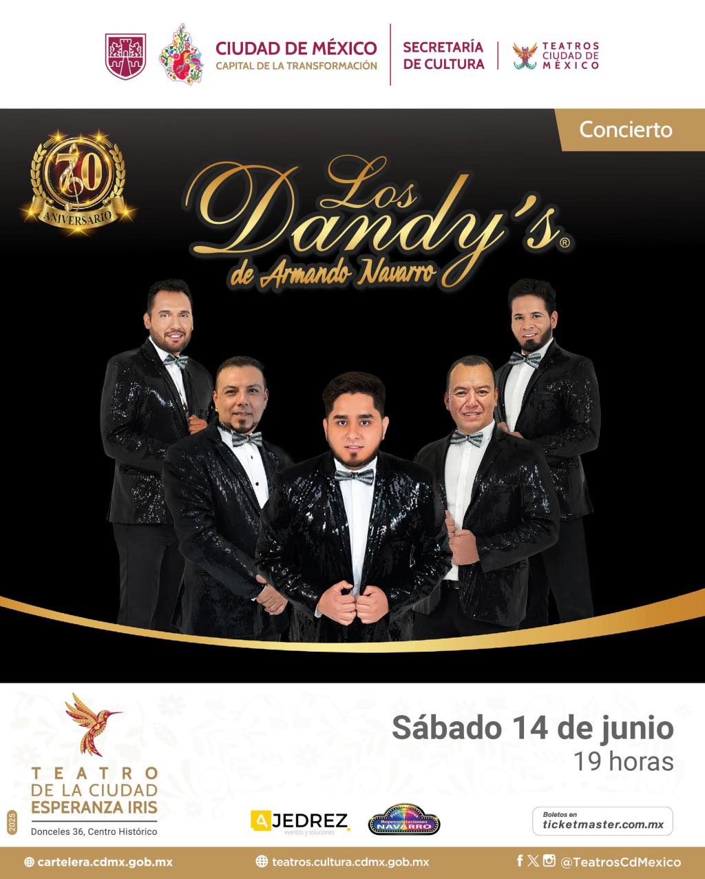 LOS DANDYS TEATRO DE LA CIUDAD JUNIO 2025 CARTEL
