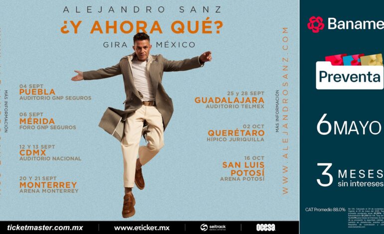 Alejandro Sanz elige a México para presentar su nueva gira