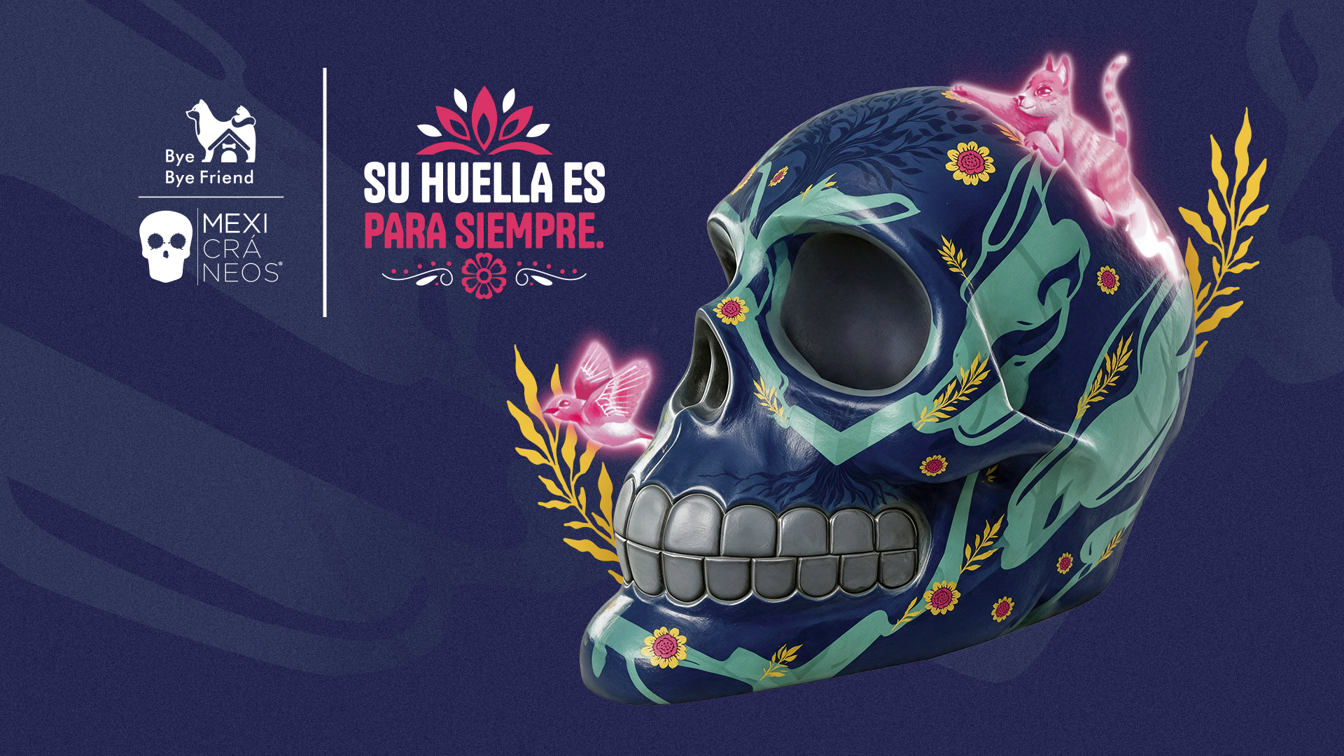 El amor por tu mascota puede ser monumental:  Bye Bye Friend y Mexicráneos lanzan convocatoria para artistas