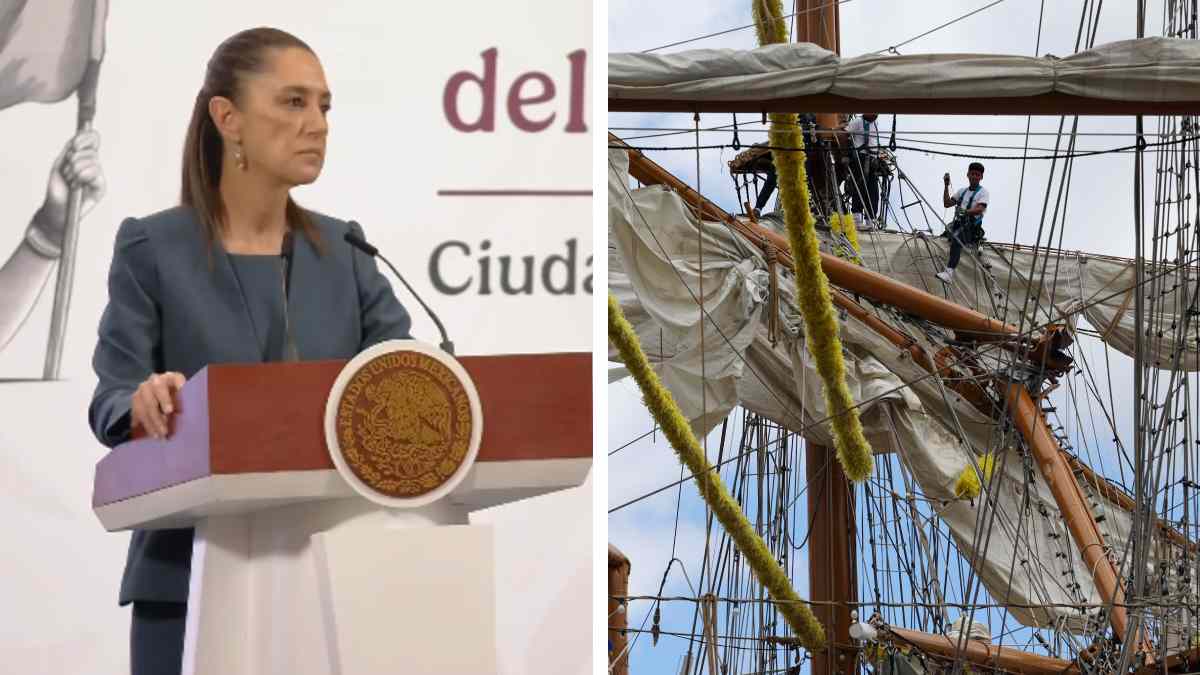 Sheinbaum: autoridades investigan choque del buque Cuauhtémoc