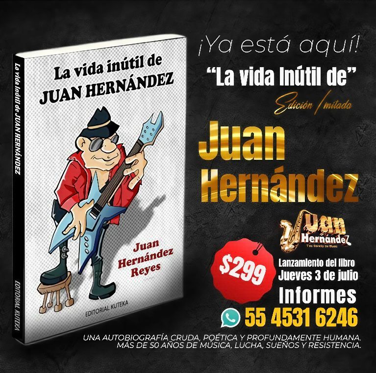 JUAN HERNANDEZ LIBRO VIDA INUTIL LIBRO COVER PROMO