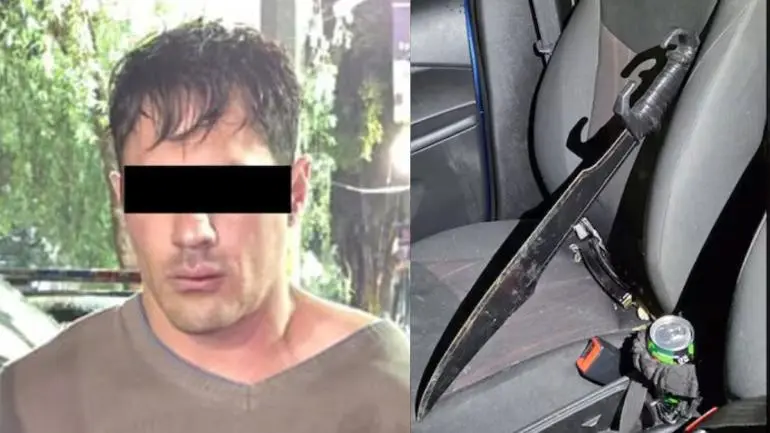 detienen a sujeto por matar a policia en miguel hidalgo tenia su arma y una espada