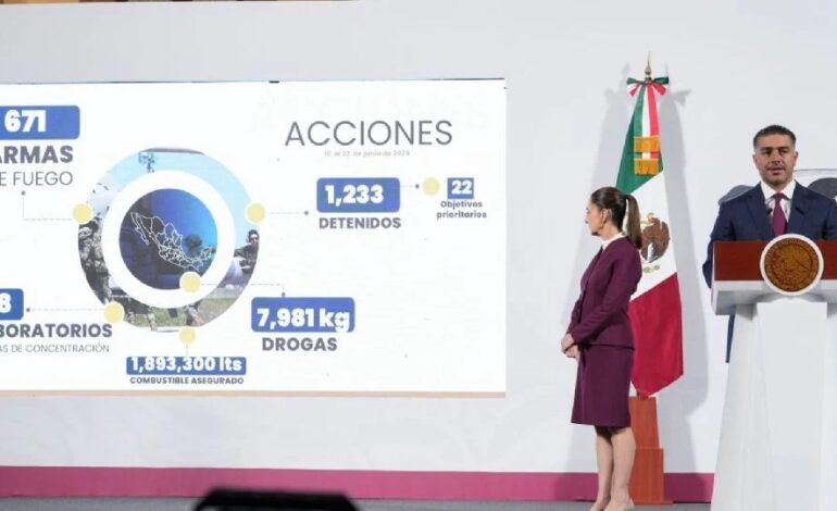 Caen 22 objetivos prioritarios en operativo nacional, reporta García Harfuch
