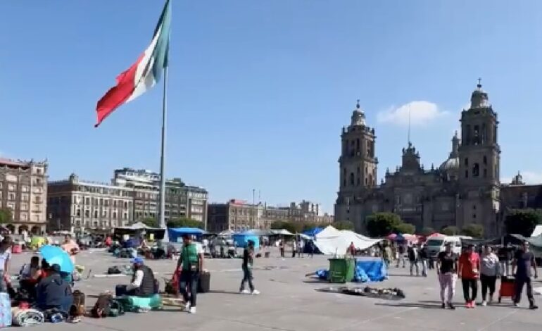 tras 23 dias cnte levanta planton en el zocalo de cdmx 093809