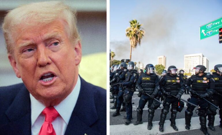 Trump dice que Los Ángeles estaría en llamas sin los militares que envió