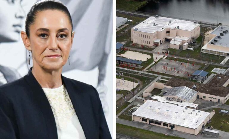 Sheinbaum confirma a 30 mexicanos detenidos en “Alligator Alcatraz”