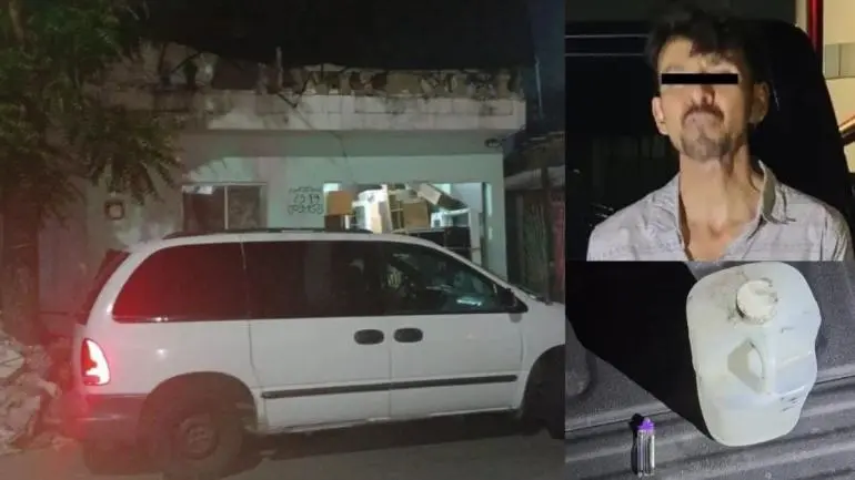 detienen a hombre que amenazo a su esposa con incendiar su casa en monterrey
