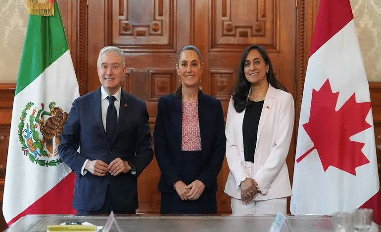 Sheinbaum se reúne con ministros canadienses para fortalecer relación