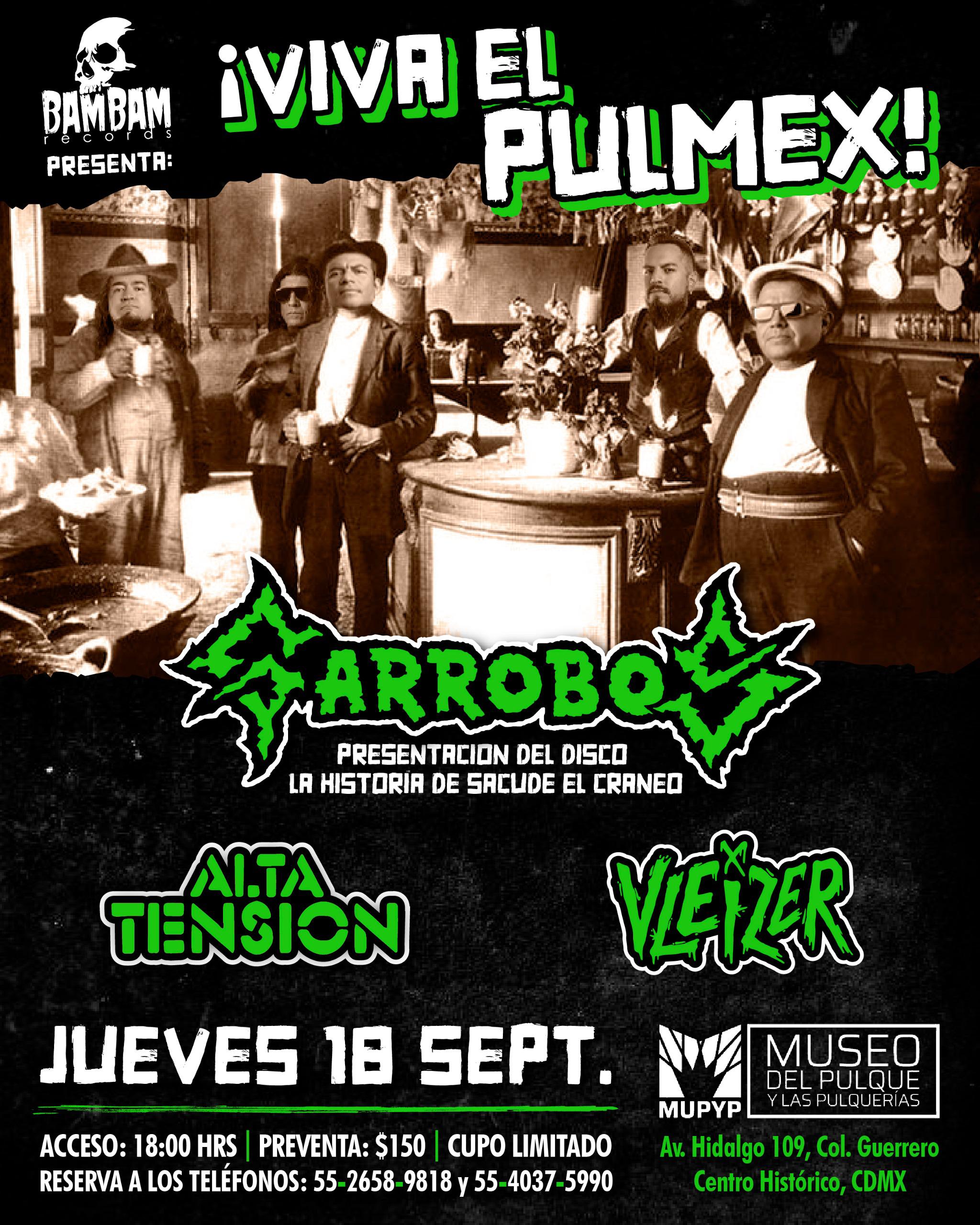GARROBOS SACUDE EL CRANEO AGO 2025 CARTEL PULQUE