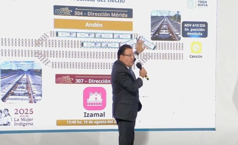 “Es una anomalía que se debe analizar”: director del Tren Maya niega descarrilamiento en la estación Izamal