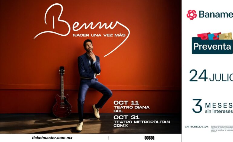 Benny Ibarra anuncia gira en México