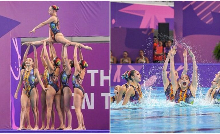 Selección de natación artística se lleva el oro en los Juegos Panamericanos Junior 2025