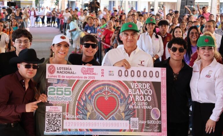 Lotería Nacional lleva a Nuevo Laredo el Sorteo «México con M de Migrante» para honrar a las y los mexicanos en el extranjero