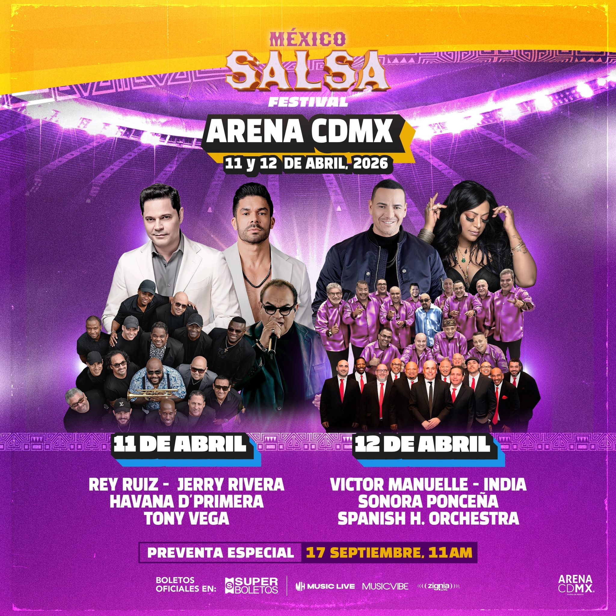 MÉXICO SALSA FESTIVAL CONSAGRA SU ALTAR EN LA ARENA CDMX CON UN FESTIVAL DE LEYENDAS INMORTALES