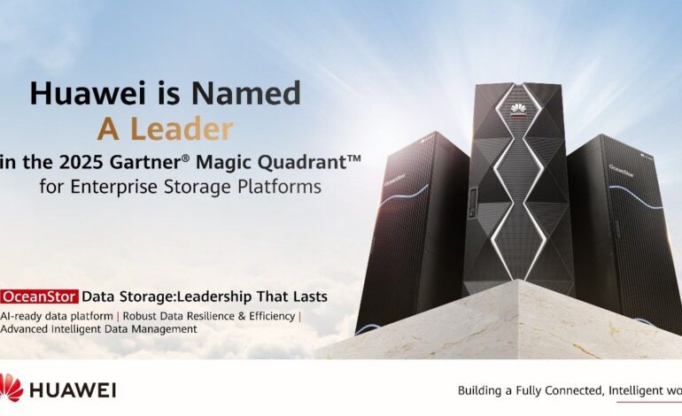 Huawei es nombrada Líder en el Gartner® Magic Quadrant™ (Cuadrante Mágico de Gartner®) para Plataformas de Almacenamiento Empresarial, 2025
