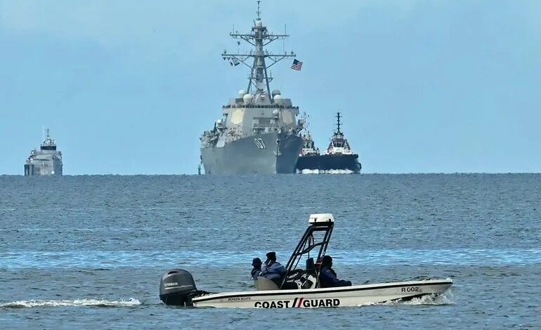 Buque de EU llega a Trinidad y Tobago, frente a Venezuela