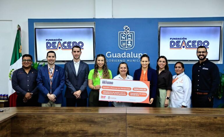 Fundación DEACERO entrega un millón 280 mil pesos en donativos al municipio de Guadalupe, Nuevo León
