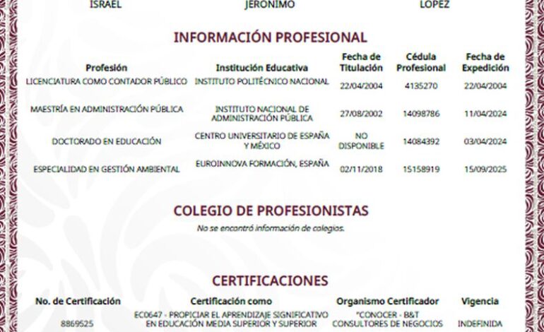 Mario Delgado encubre irregularidades y actos de corrupción en la Dirección General de Profesiones de la SEP