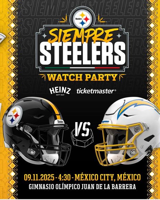 STEELERS WATCH PARTY NOV 2025 CARTEL JUAN DE LA BARRERA