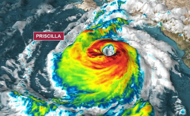 Ciclón ‘Priscilla’ se degrada a tormenta tropical en costas de Baja California Sur