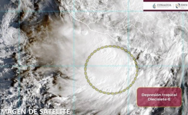 Alerta por depresión tropical frente a Guerrero; Priscilla se degrada
