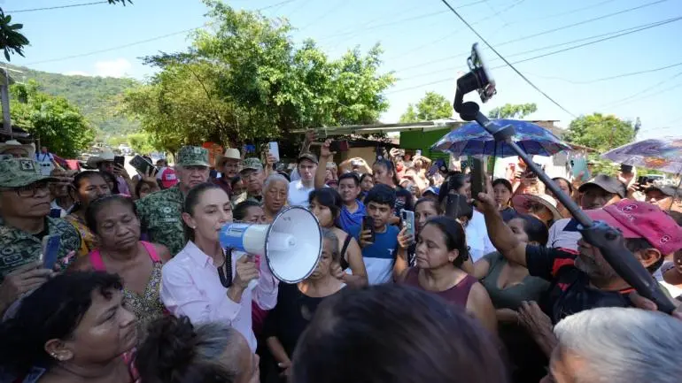 visita sheinbaum zona cero lluvias