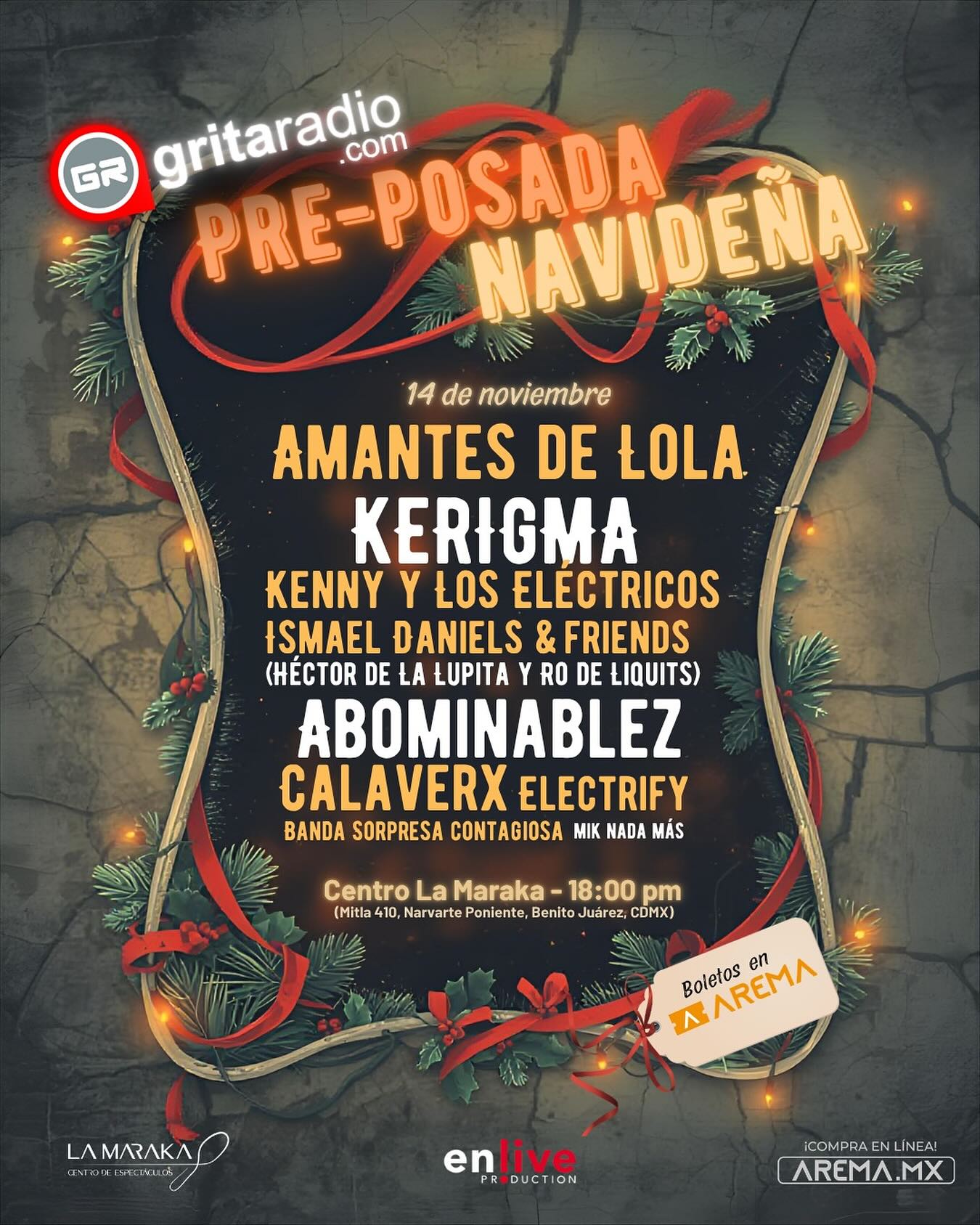 GRITA RADIO POSADA MARAKA NOV 2025 CARTEL