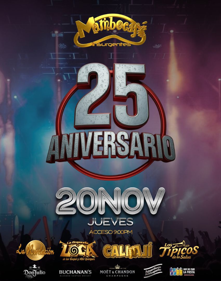 MAMBO CAFE 25 ANIVERSARIO NOV 2025 CARTEL