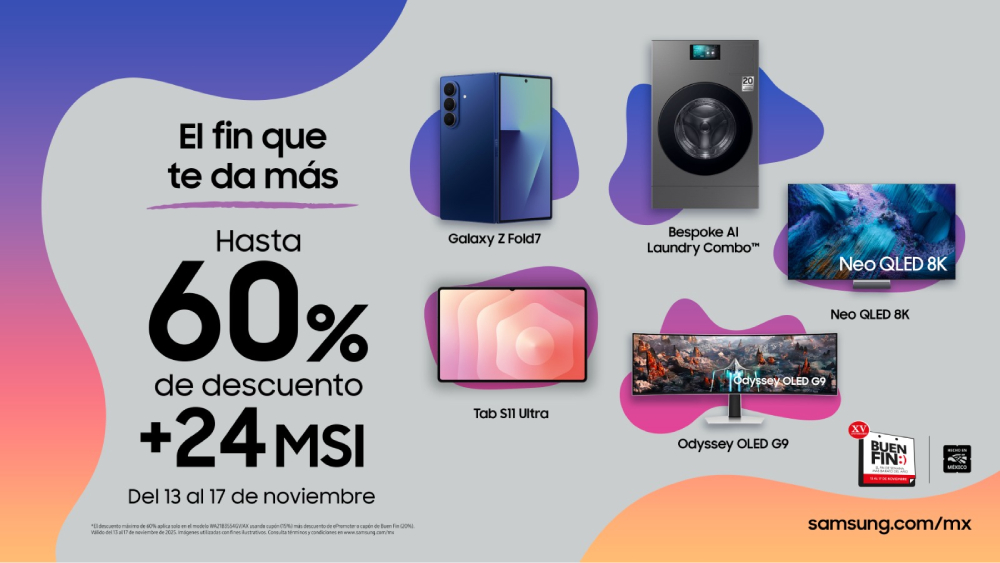 Durante este Buen Fin aprovecha las ofertas de Samsung