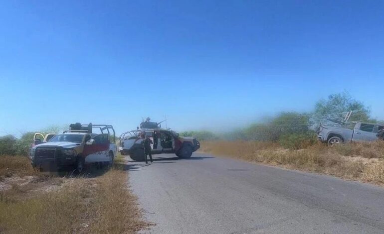 Enfrentamiento armado en Reynosa deja cinco sujetos abatidos; aseguran «ponchallantas» y armas