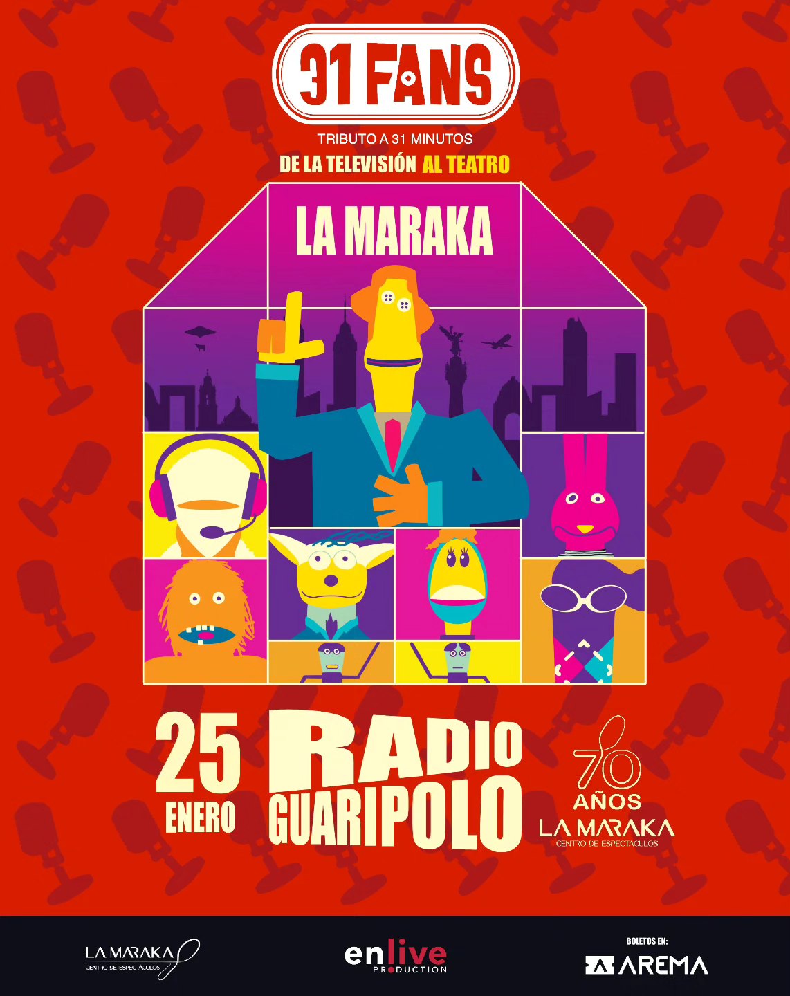 31 FANS TRIBUTO 31 MINUTOS ENERO 2026 CARTEL