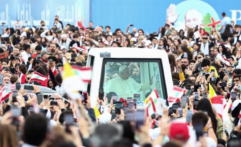 de visita en libano papa leon xiv celebra misa en beirut cerca de donde ocurrio la explosion de 20 040506