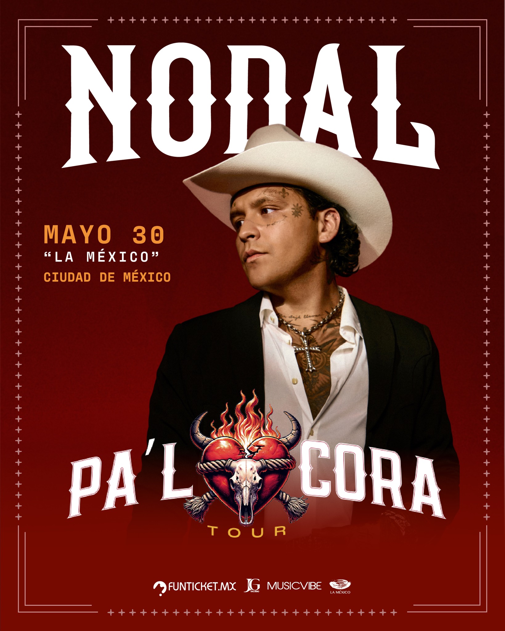 CHRISTIAN NODAL PLAZA DE TOROS CDMX ENE 2026 CARTEL