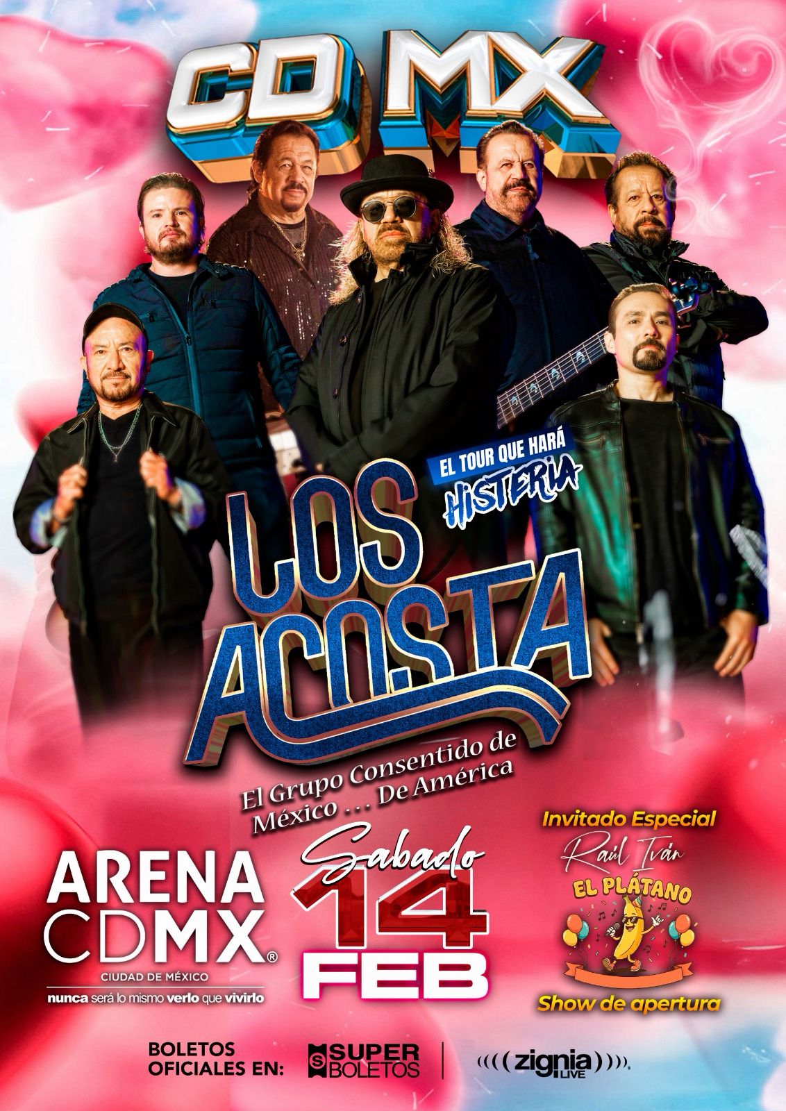 LOS ACOSTA ARENA CDMX ENE 2025 CARTEL