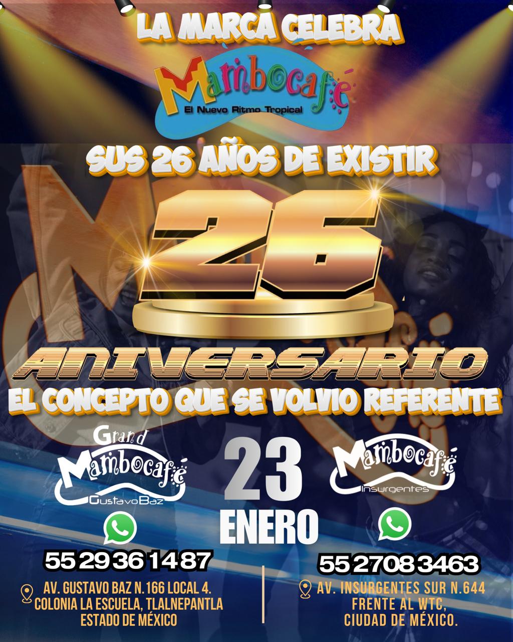 MAMBO CAFE ENE 2026 ANIV CARTEL