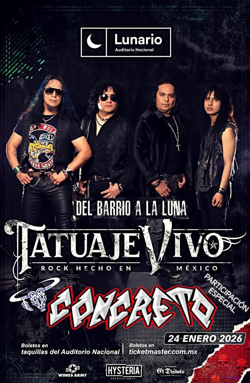 TATUAJE VIVO LUNARIO ENERO 2026 CARTEL