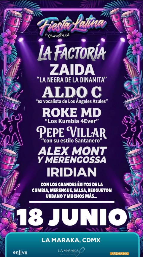 FIESTA LATINA LA MARAKA JUN 2026 CARTEL