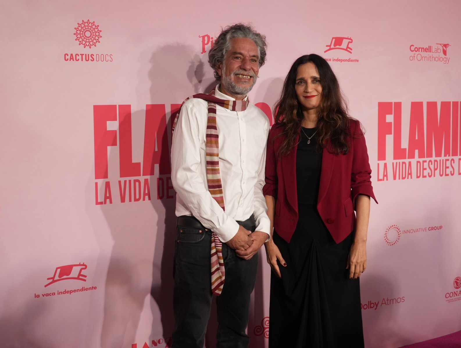 Julieta Venegas y Lorenzo Hagerman celebran la premiere con alfombra rosa de «Flamingos: la vida después del meteorito»