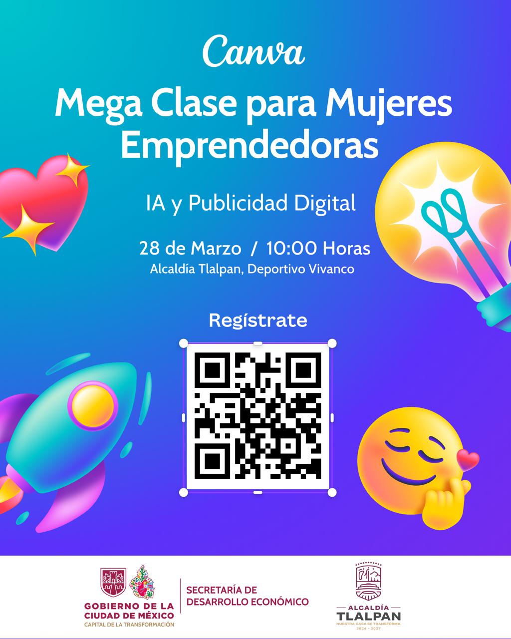DEMOCRATIZA SEDECO CDMX EL ACCESO A LA TECNOLOGÍA CON MEGA CLASE DE IA Y PUBLICIDAD DIGITAL IMPARTIDA POR CANVA