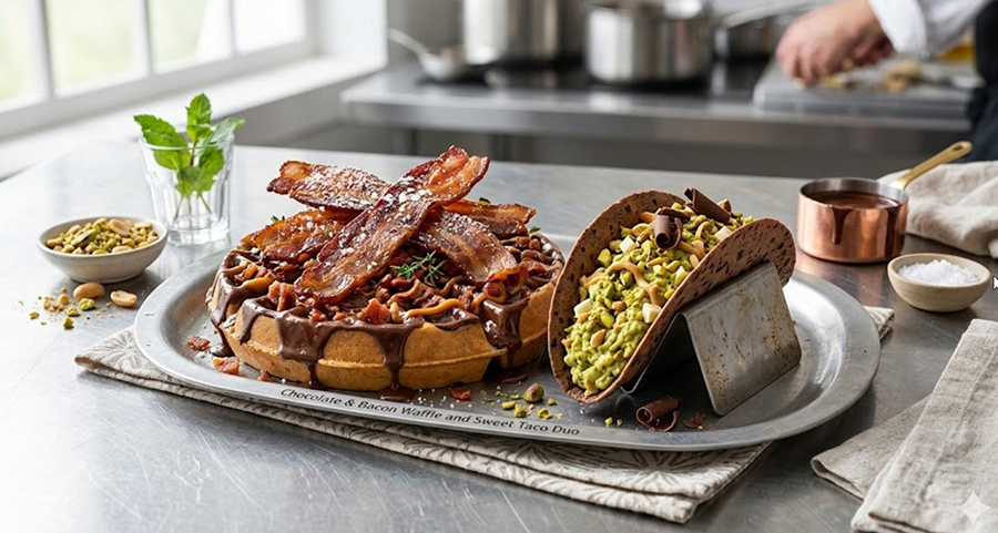 Waffles, tacos y chocolate: la nueva tentación viral