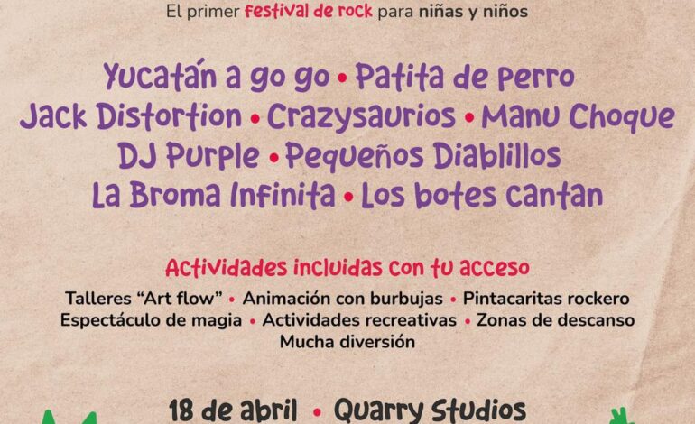 MINI ROCK FEST CDMX ABRIL 2026 CARTEL NUEVA SEDE