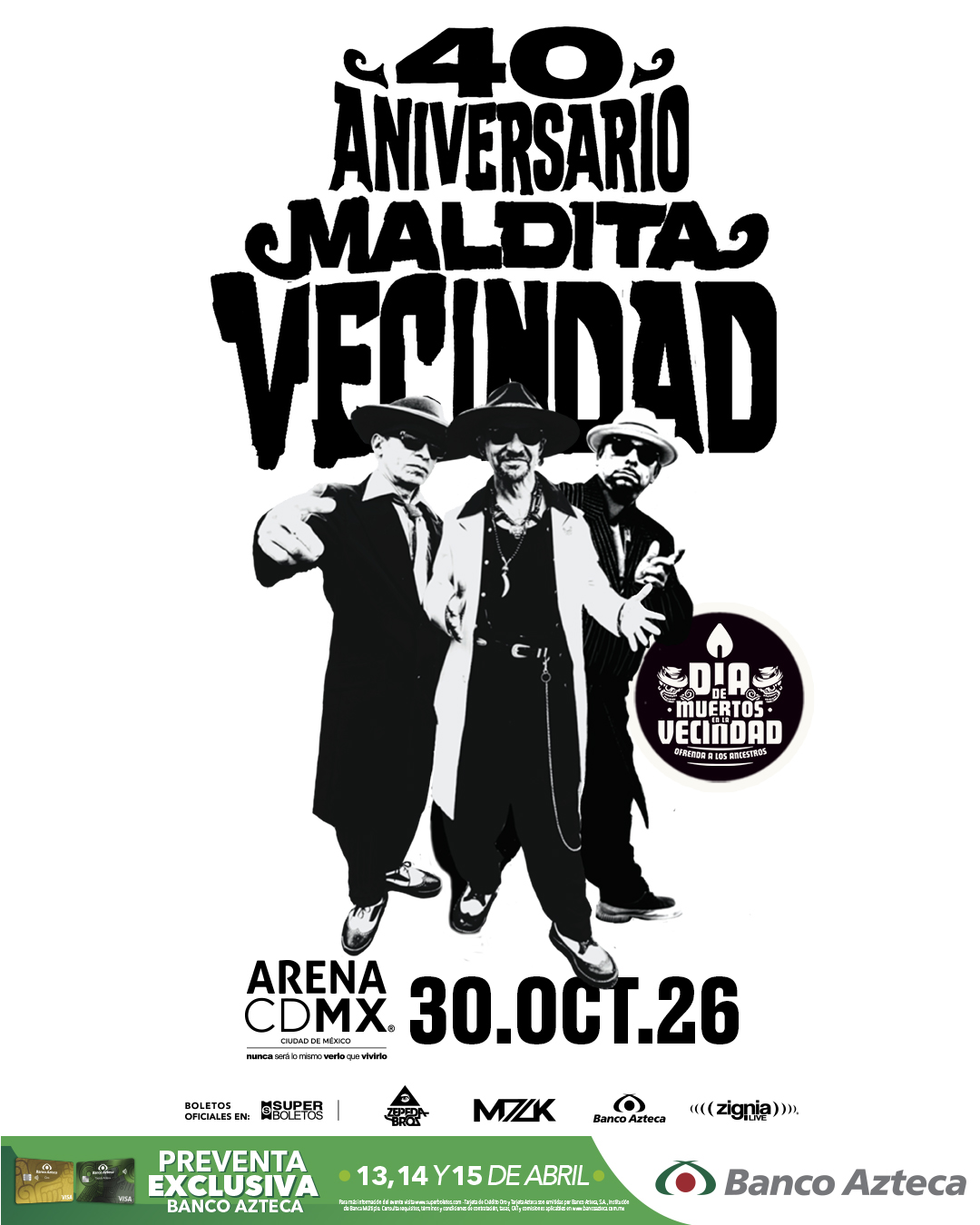 MALDITA VECINDAD celebrará 40 años de historia en la Arena CDMX