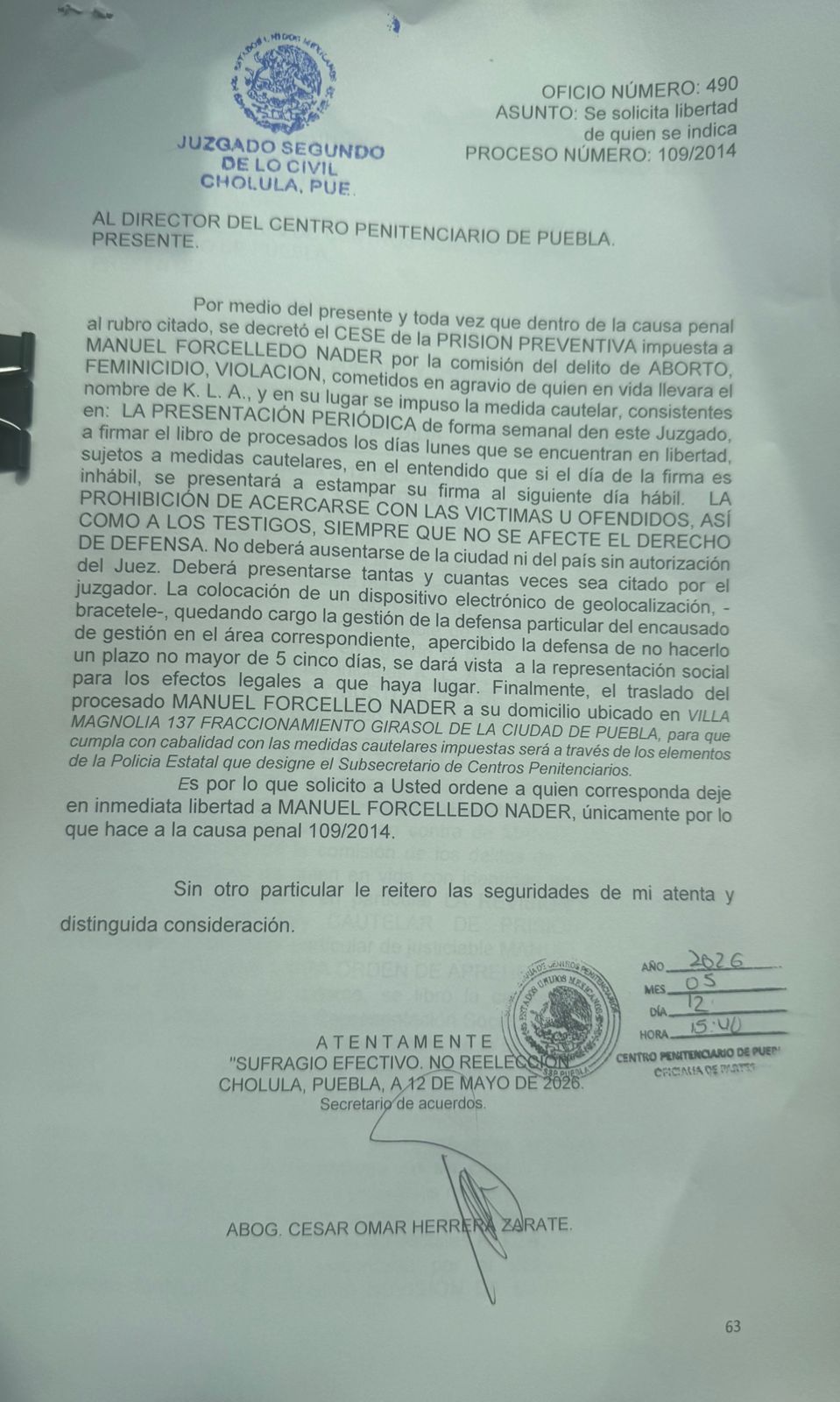 En Puebla permea más la Opinión Pública que el Estado de Derecho: Caso Manuel Forcelledo Nader