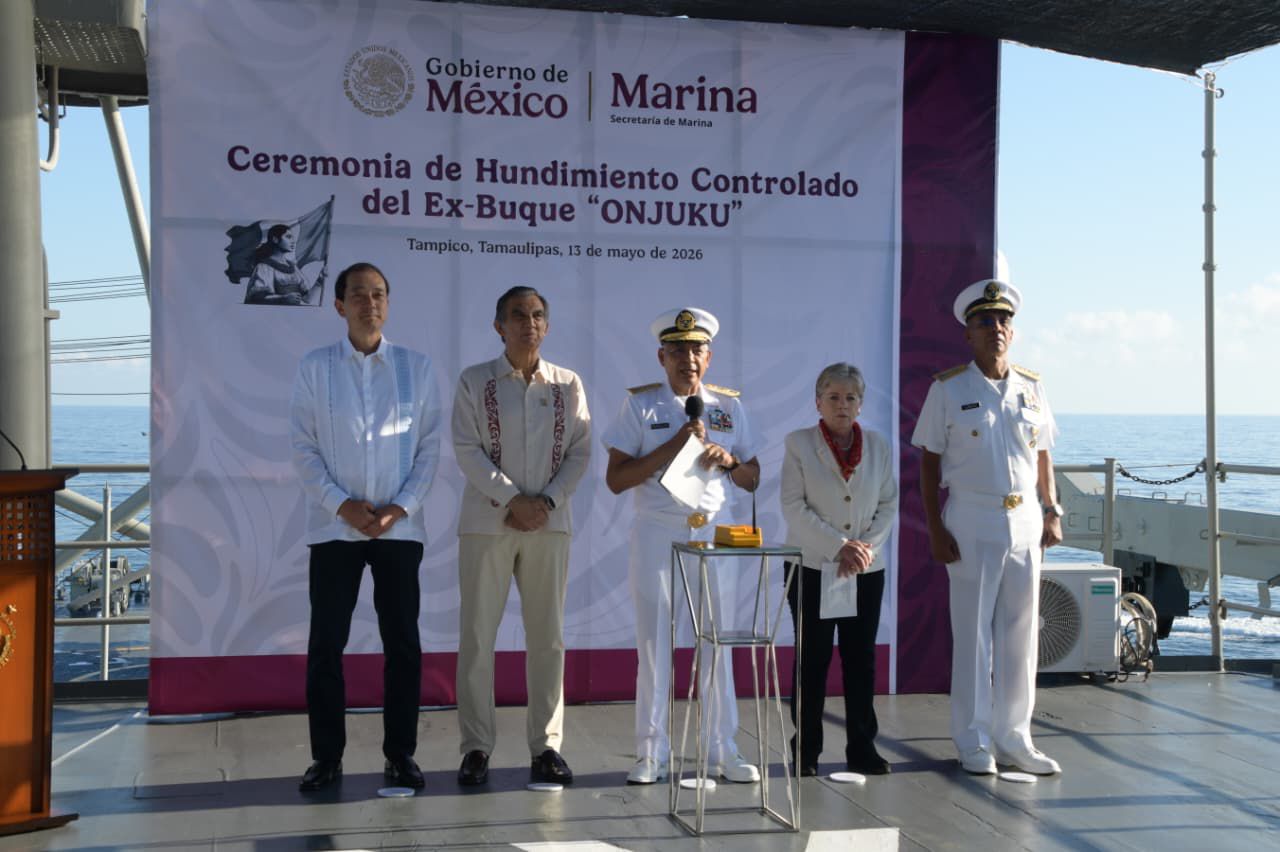 Américo Villarreal agradece apoyo de la presidenta Sheinbaum y de la Marina al desarrollo de Tamaulipas